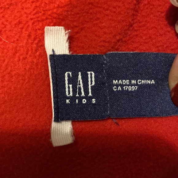 GAP KIDS red grey white snowflake winter reindeer scarf - Picture 2 of 2